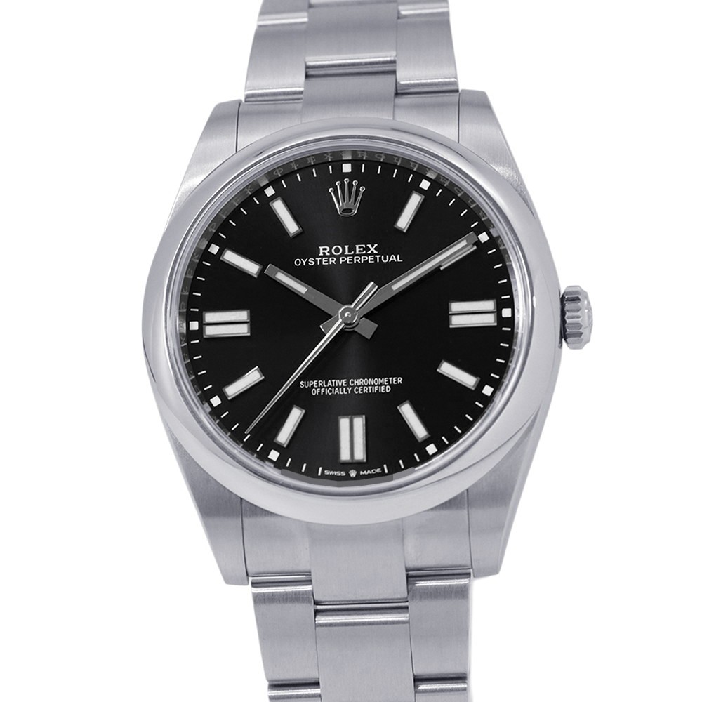 ROLEX Oyster Perpetual 41mm Stainless Steel Black Dial 124300