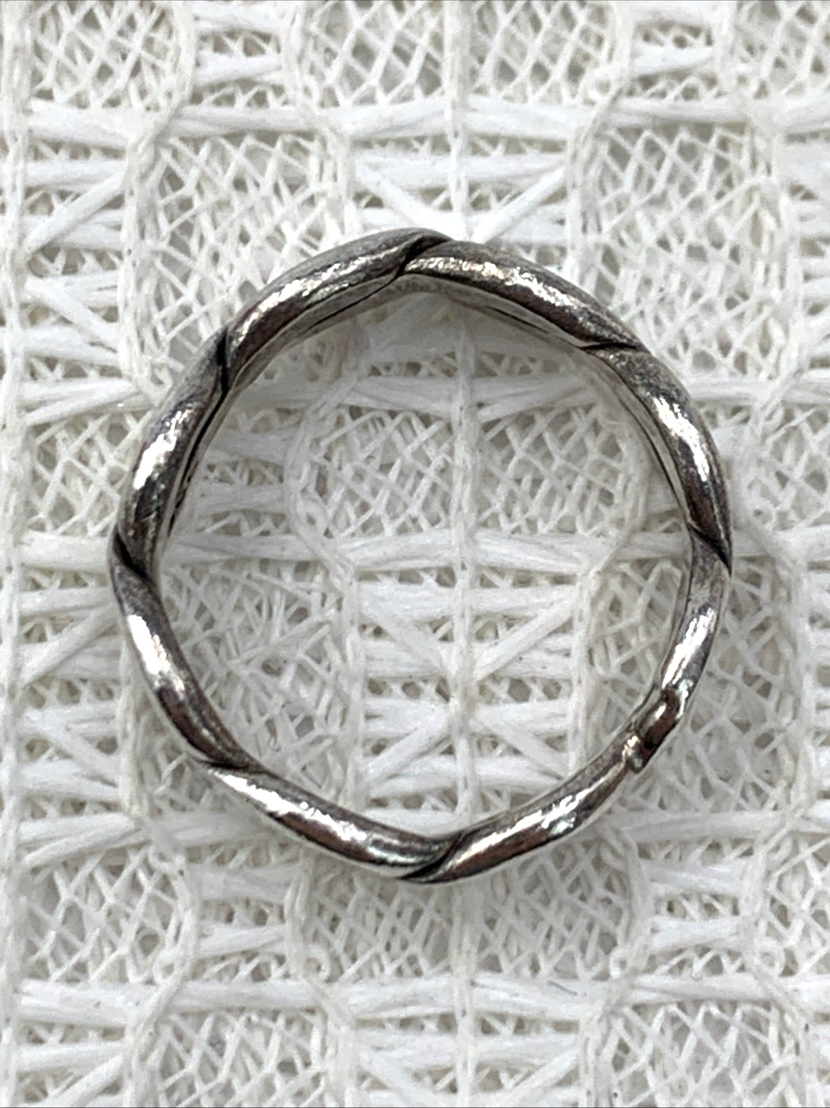 Sterling Silver Minimalist Braided Band Style Ring Size 7.75 5g