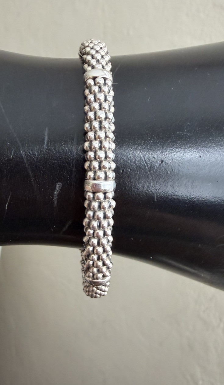 Lagos Caviar Sterling Silver Station Bracelet