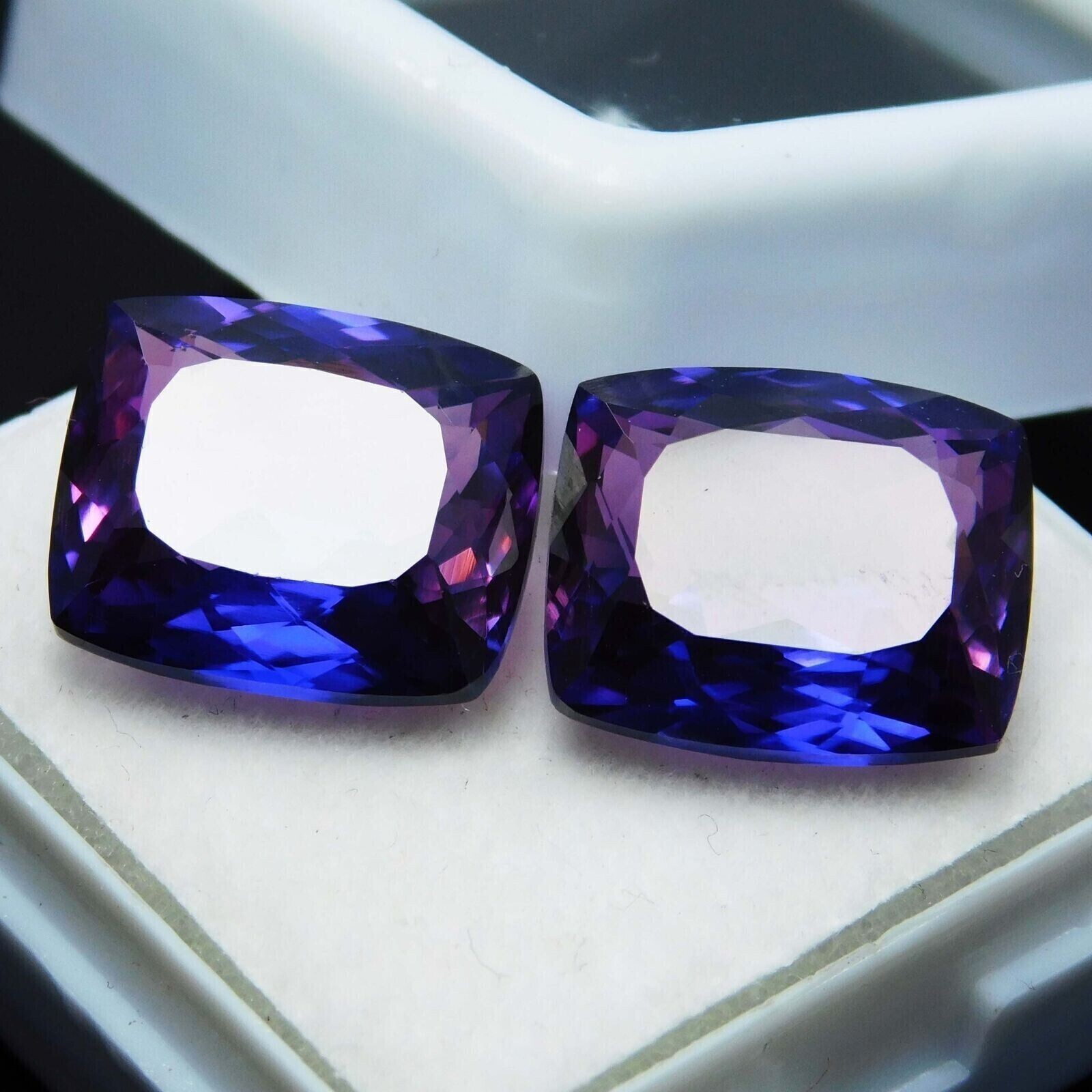 Extremely Natural PURPLE Tanzanite 16 Ct Cushion CERTIFIED Loose Gemstone