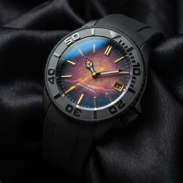 Custom 40mm Black Paradise DIVER Dial NH36 Automatic Mod | Sapphire Glass