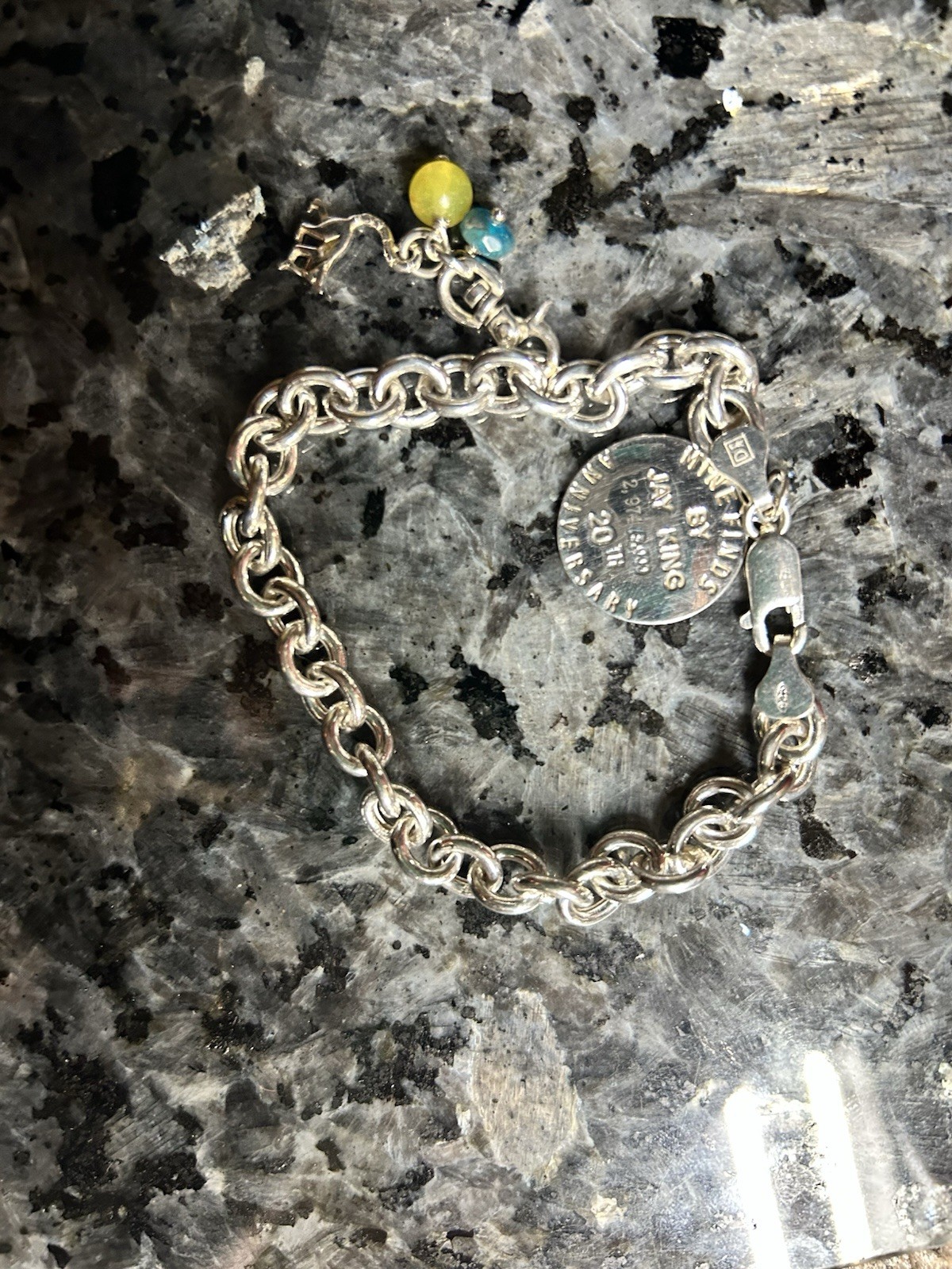 Jay King DTR Rare 20th Anniversary Sterling Silver Bracelet 12.4Grams
