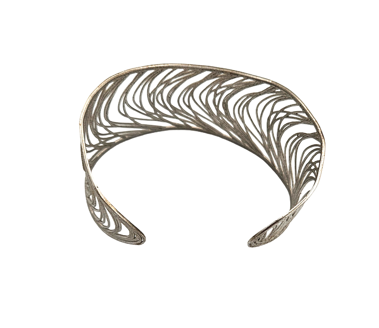 RCI Royal Chain Inc. W1211 Italian Silver 925 Wirework Cuff Bracelet