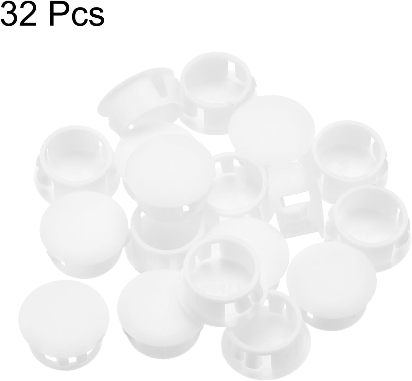 32PCS 17mm White Nylon Plastic Hole Plugs, Flush Type Panel Hole Plugs Insert…