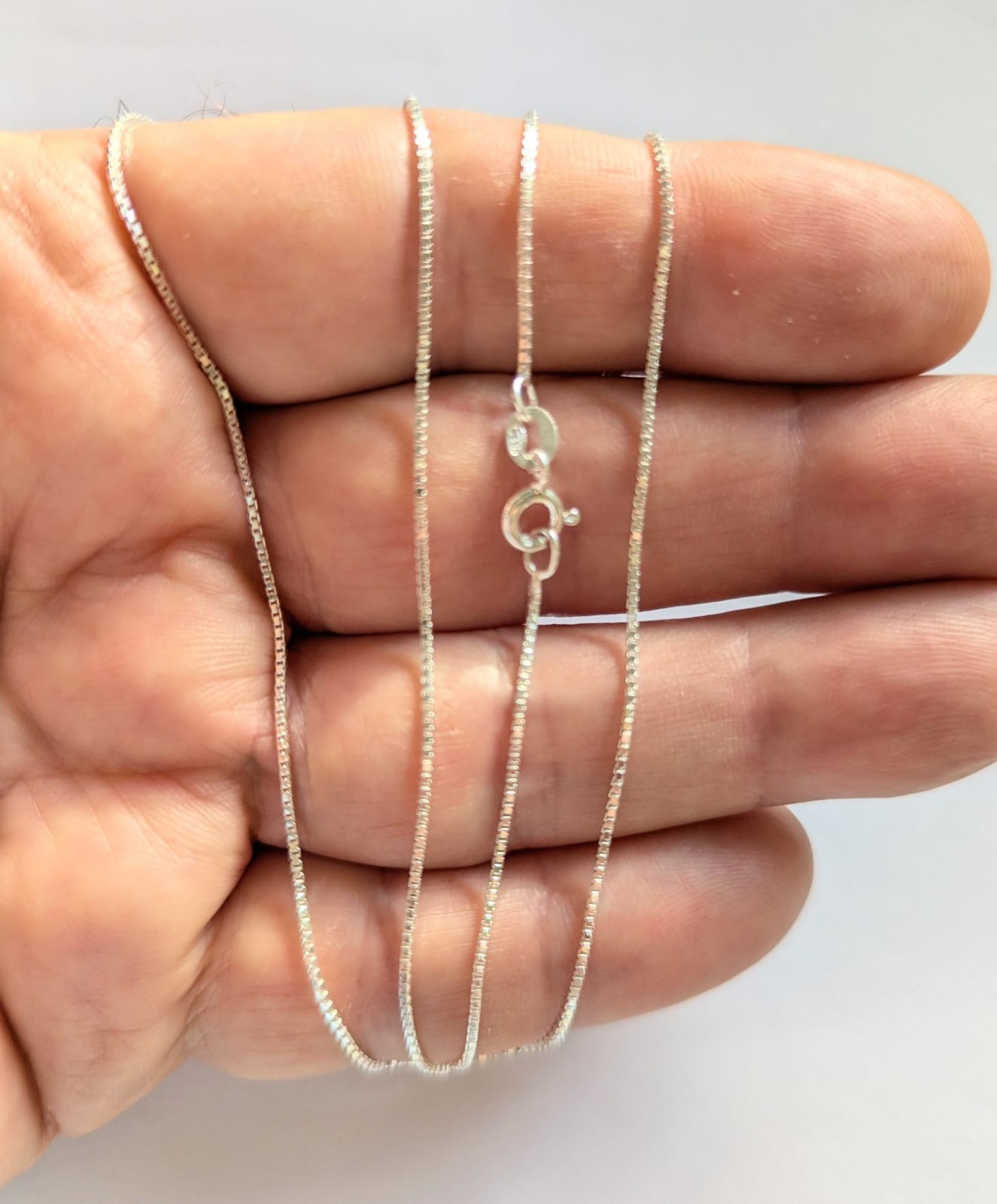 25 pcs Sterling Silver Box Chains 16 1/2 inch 42cm Necklaces