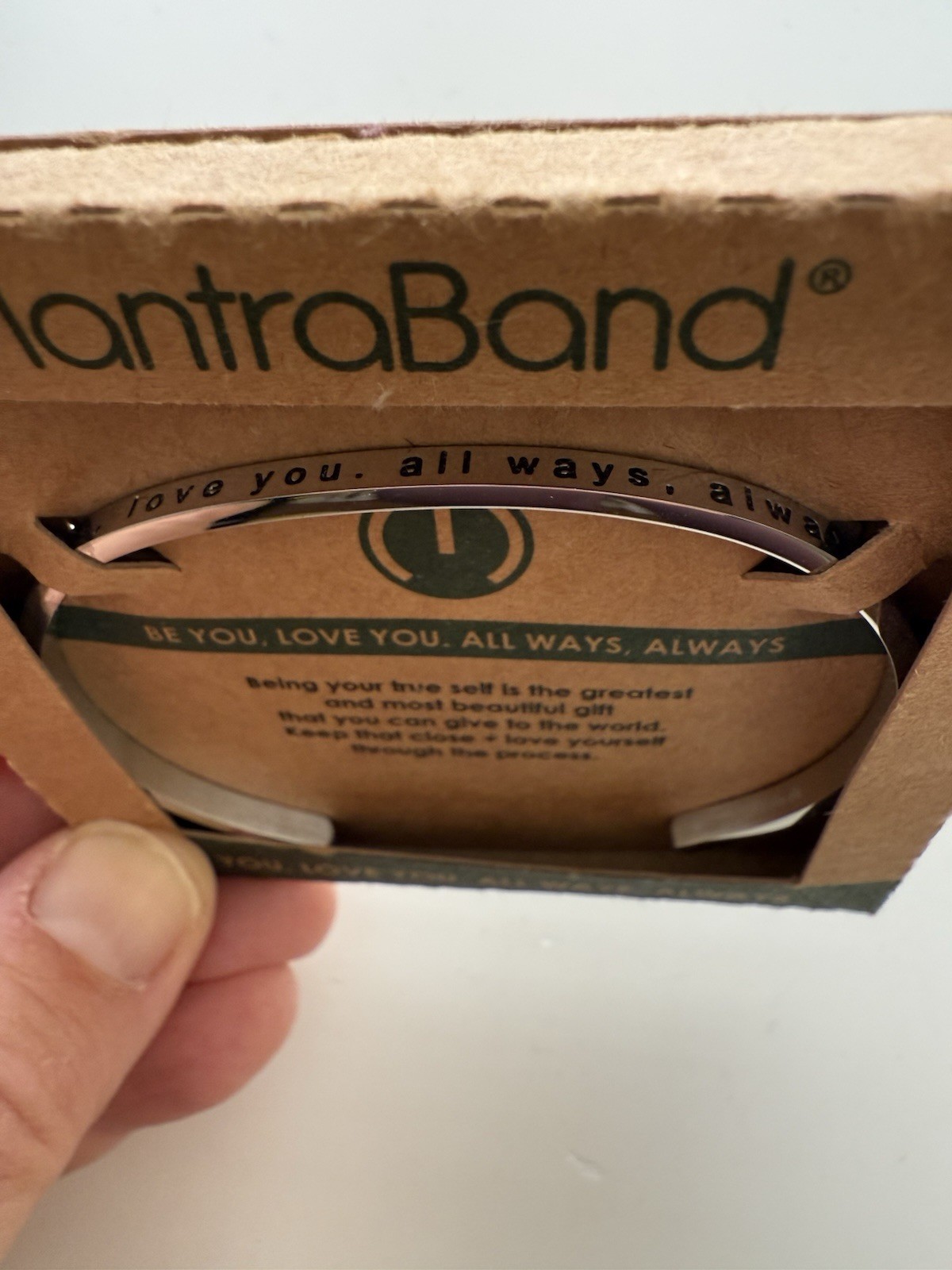 MantraBand Silver “Be you Love You All Ways Always” Bracelet NEW