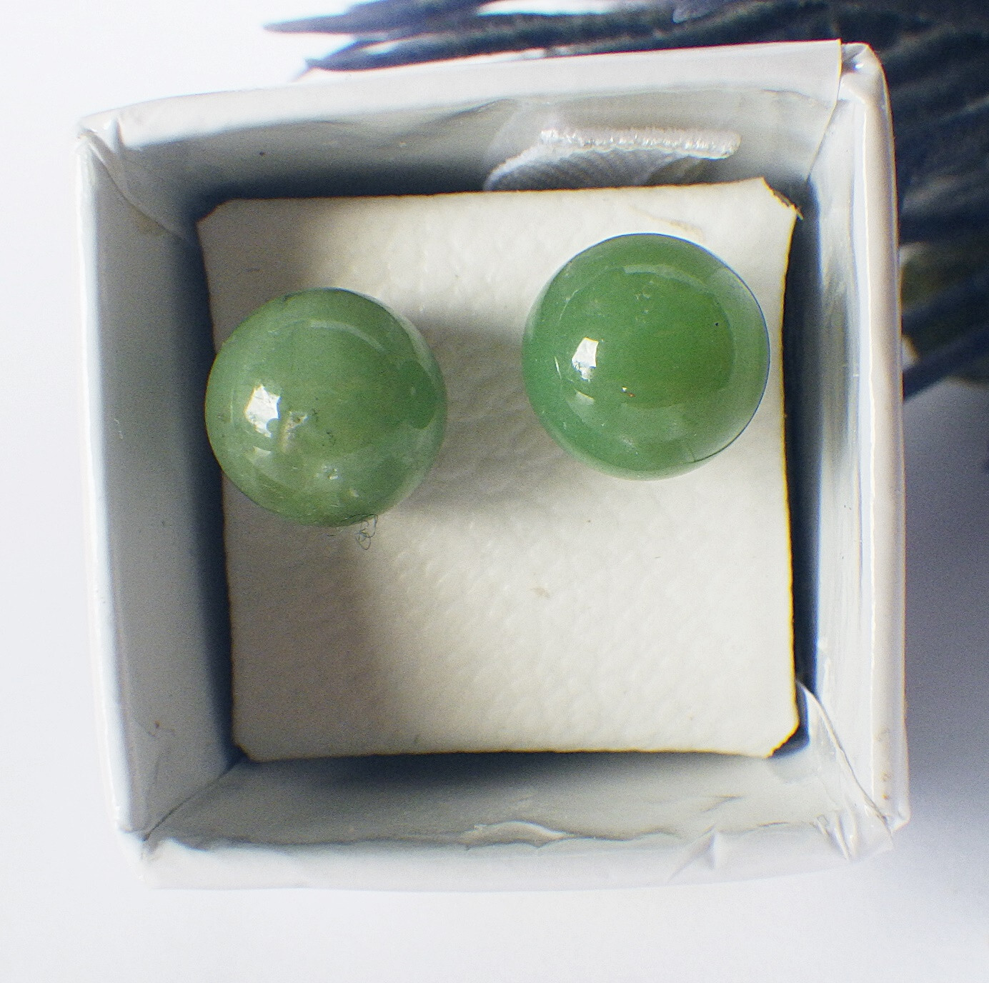 Jewelry Lot Chrysoprase 8mm Stud Earrings Round Various Studs Small Silver