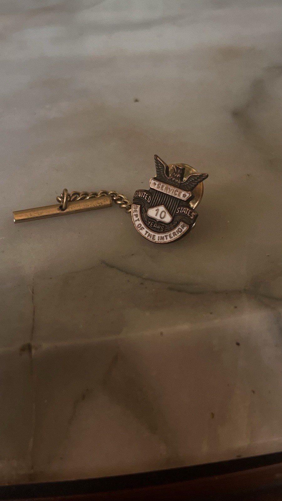 Dept. of the Interior Pin Years Service 10 years