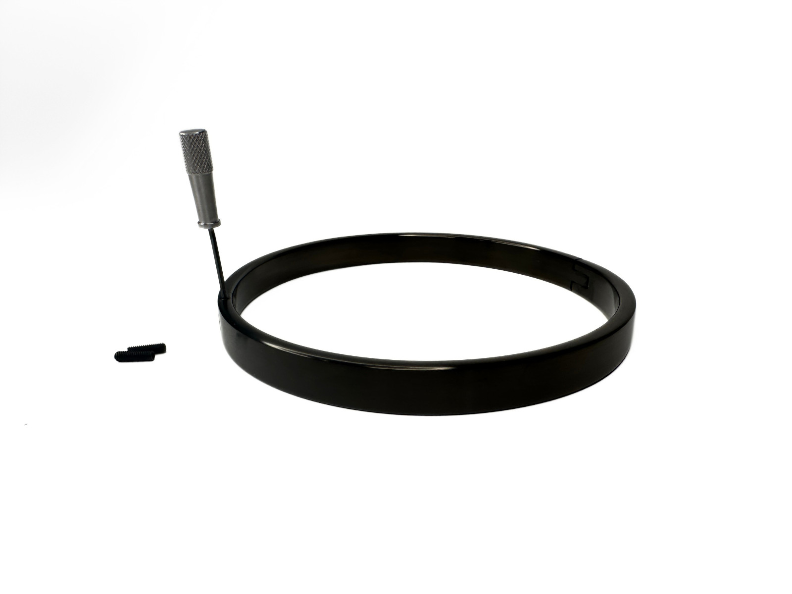 1/2″ Flat Matte Black Stainless Steel Eternity Locking Discreet Day Collar