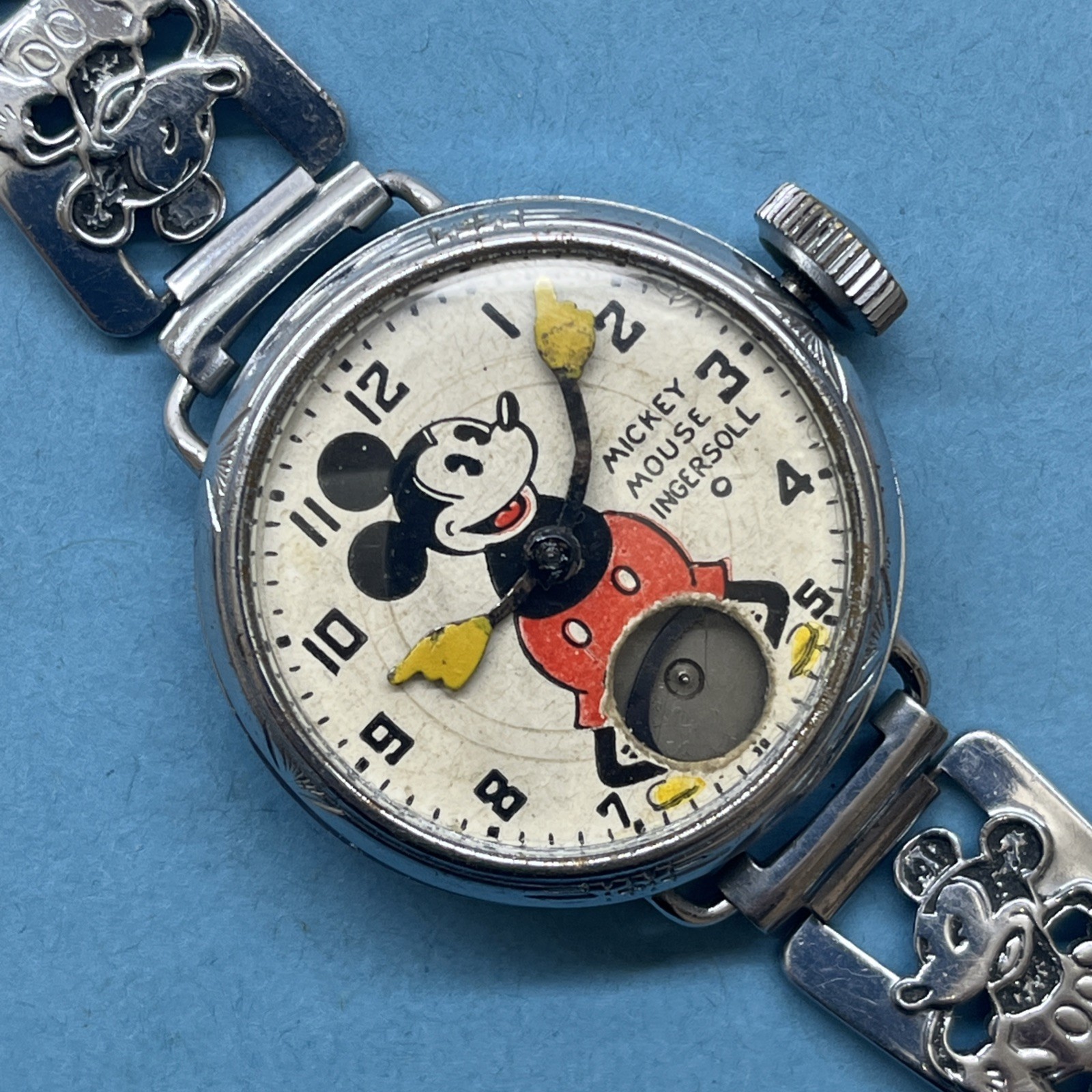 Rare Original 1933 Ingersoll Mickey Mouse Wrist Watch Disney Spares Repair