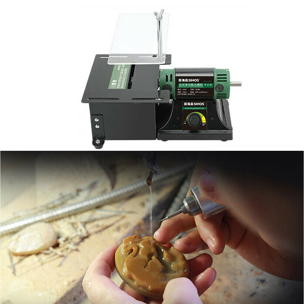 220V 950W Jewelry Polishing Machine Lathe Polisher Bench Buffer 1000-10000rpm