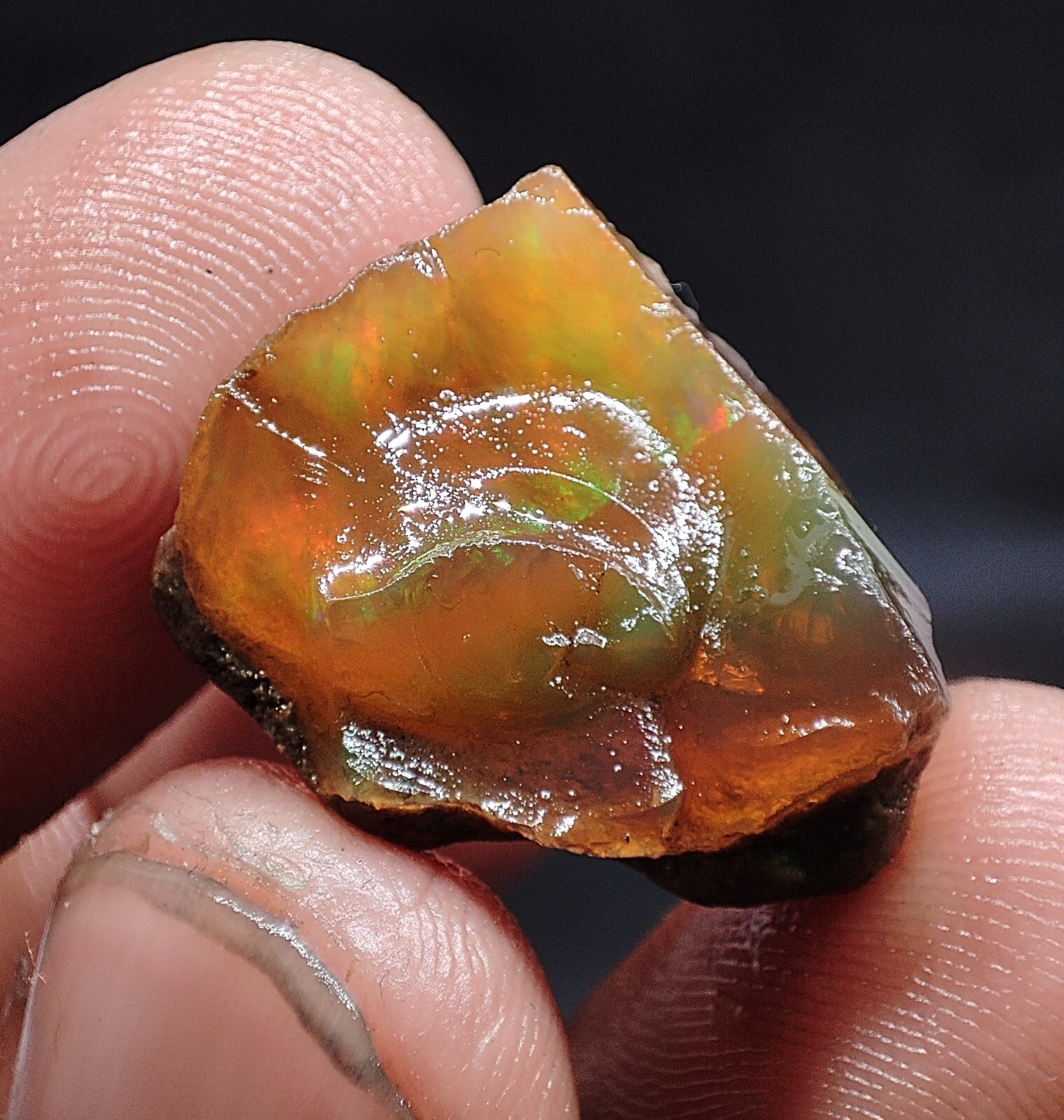 20.50 Cts Natural Ethiopian Multi Fire Opal Rough Opal Raw Welo Opal Gemstone