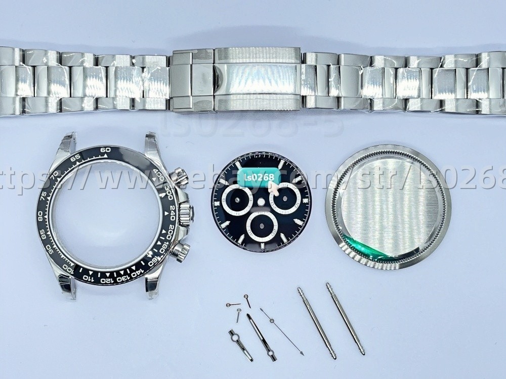 DIY 40mm Stainless Steel Watch Kit For 4131 7750 4130 Aftersales Accessories
