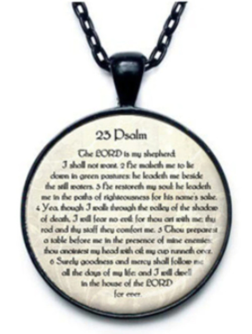 Ladies Pendant Necklace Inspiration Jewelry Psalm 23 – Includes 20″ Chain