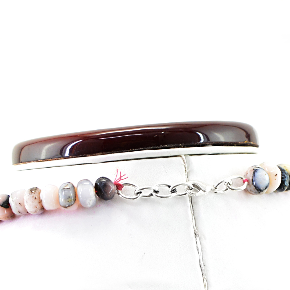 299.60 CTS EARTH MINED PINK AUSTRALIAN OPAL ROUND UNTREATED BEADS NECKLACE (RS)