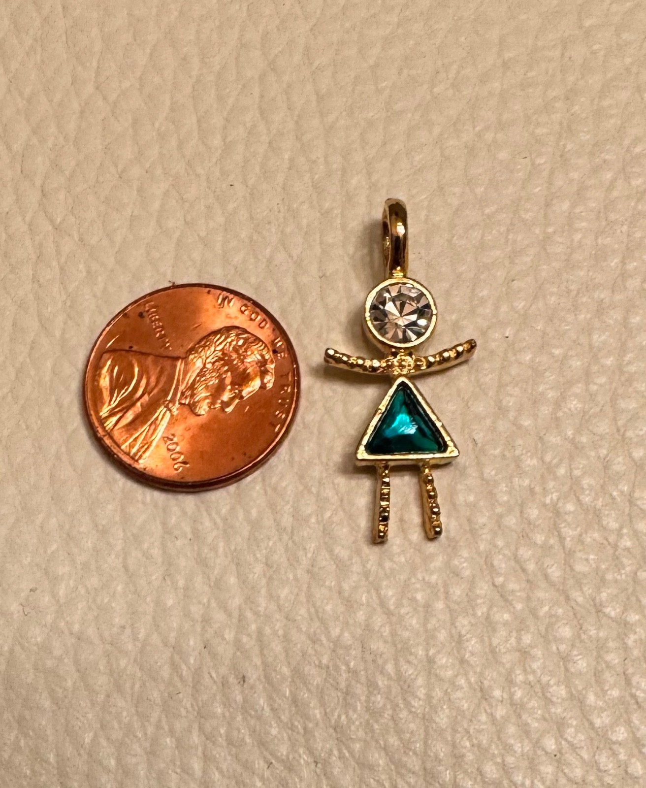 December Zircon Birthstone Baby Charm Large Girl Fashion Jewelry FREE SHIPPING