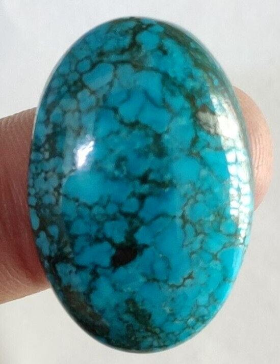 38.60 Carat Natural Blue Mountain Turquoise Arizona Oval Cabochon Loose Gemstone
