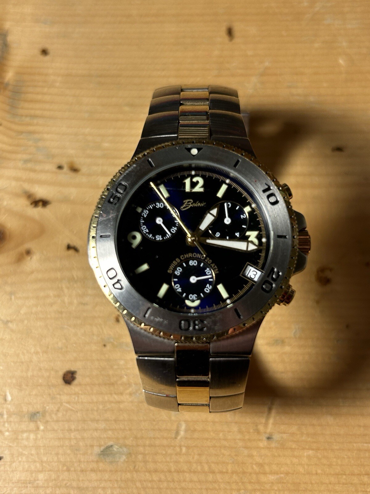 As IS Belair Swiss Chronograph men’s diver watch 20ATM G10.211 movement