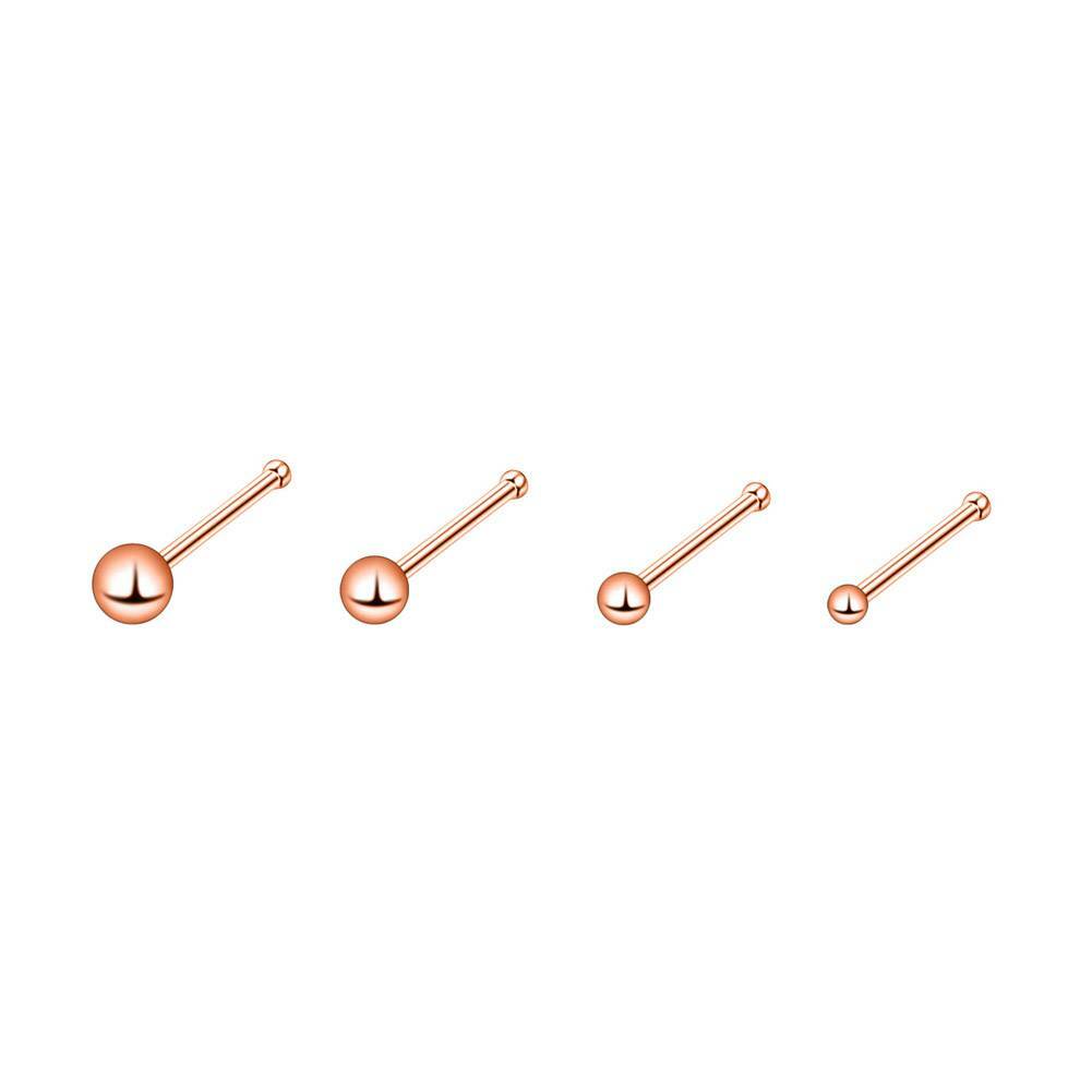 16Pcs Tiny Ball Nose Ring Studs Surgical Steel Bone Stud Ear Lip Nostril Pin 20G