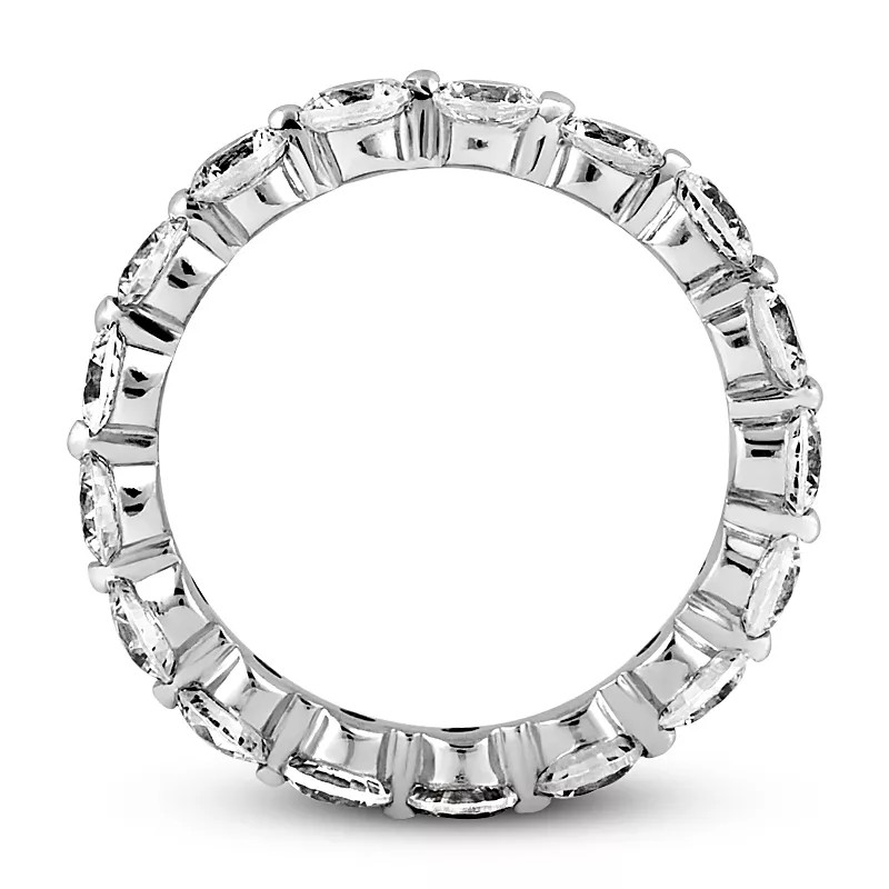 Eternity Wedding Ring Classic Solid 14K Gold 2.75 CT Round Natural Diamond G SI1