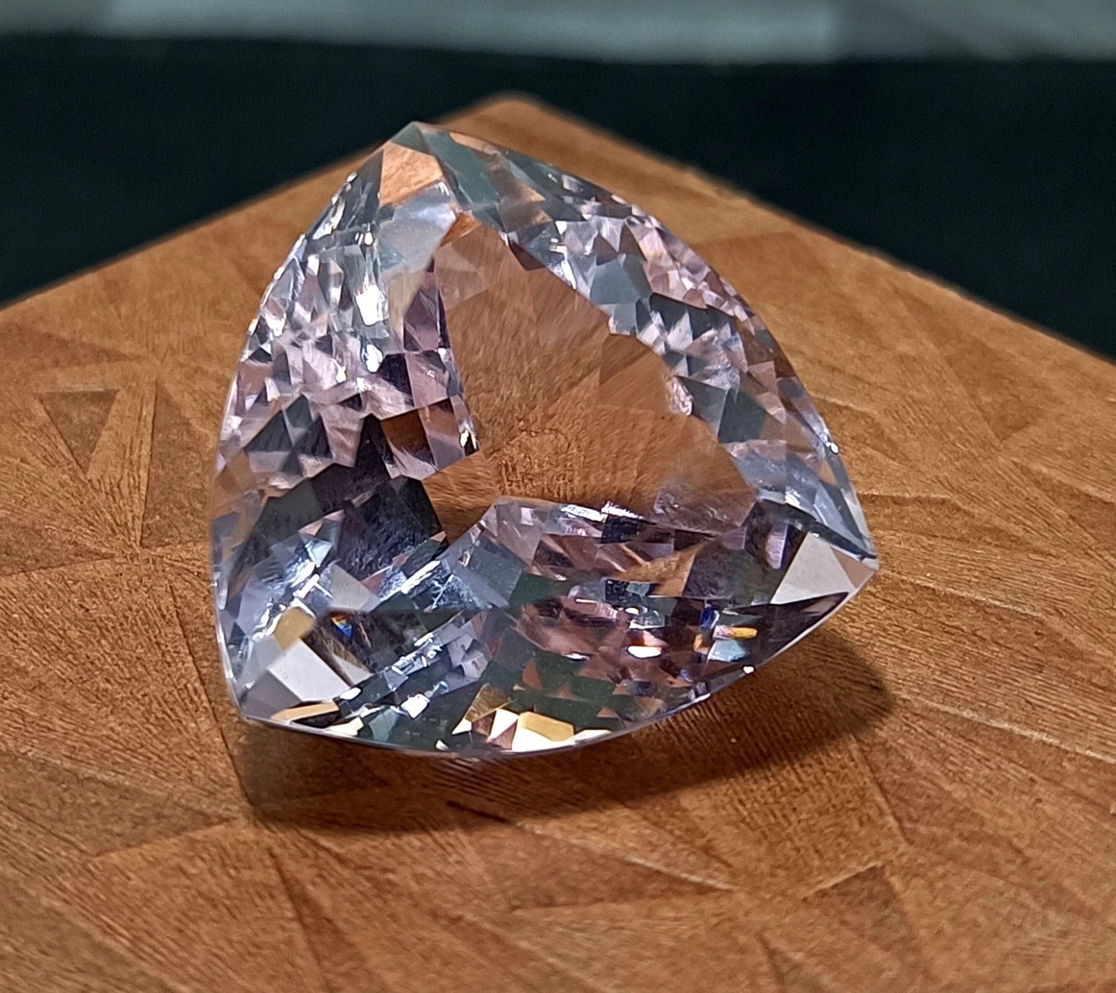 Brazilian Pink Topaz Trillion Cut 58-60 Ct Natural EGL Certified Loose Gemstone
