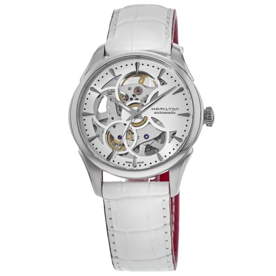 New Hamilton Jazzmaster Skeleton Auto Lady White Dial Women’s Watch H32405811
