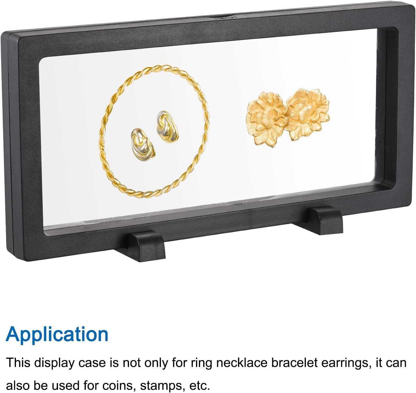 Floating Frame Holder for Rings, Necklaces, and Coins, 11.81 x 4.33 Inches