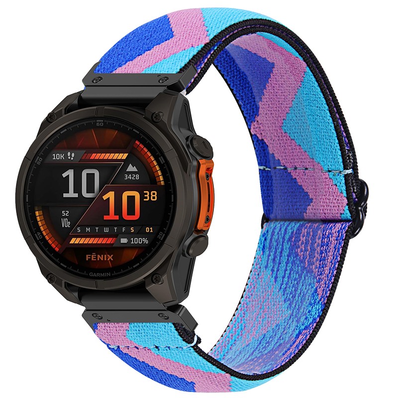 26MM Woven Nylon Elastic Strap Band For Garmin Fenix 7X/6X/5X/3 Pro instinct 2x