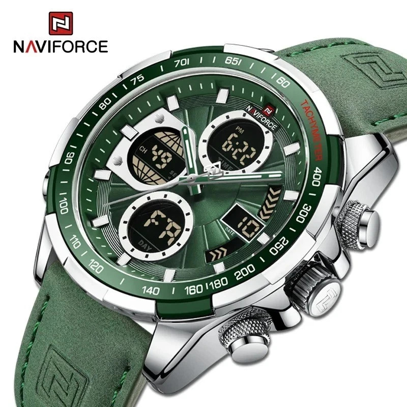 NAVIFORCE Men’s Military Sports Watch Chronograph Waterproof Quartz Wristwatch