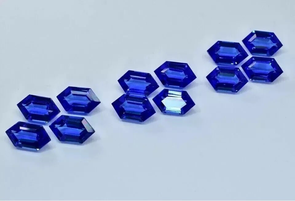 120 Ct 12 Pcs Lot Tanzanite Fancy SHAPE A+ NATURAL Blue Loose Gemstone CERTIFIED