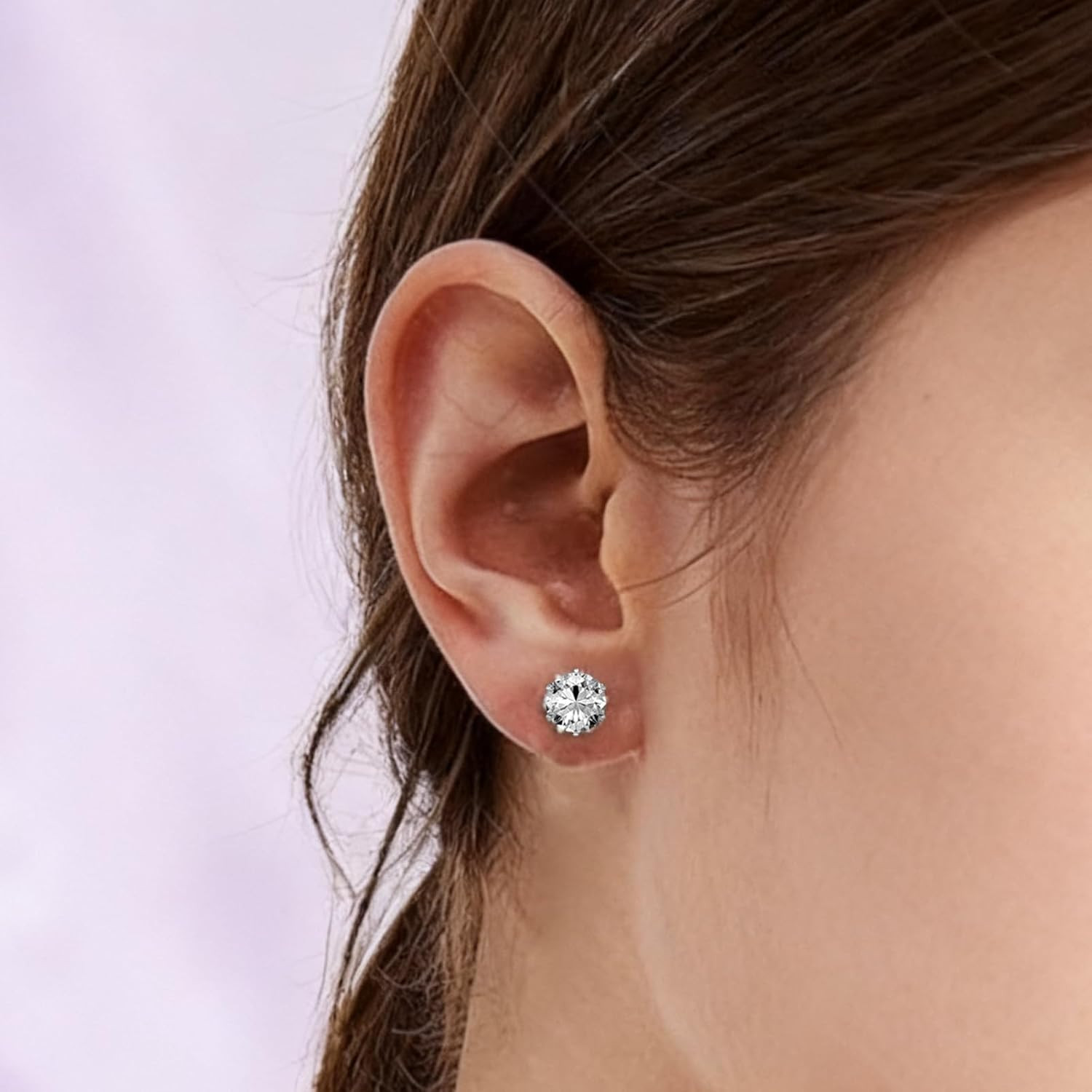 6/12 Pairs Silver Gold Stainless Steel Stud Earrings Set for Women Men | Hypoall
