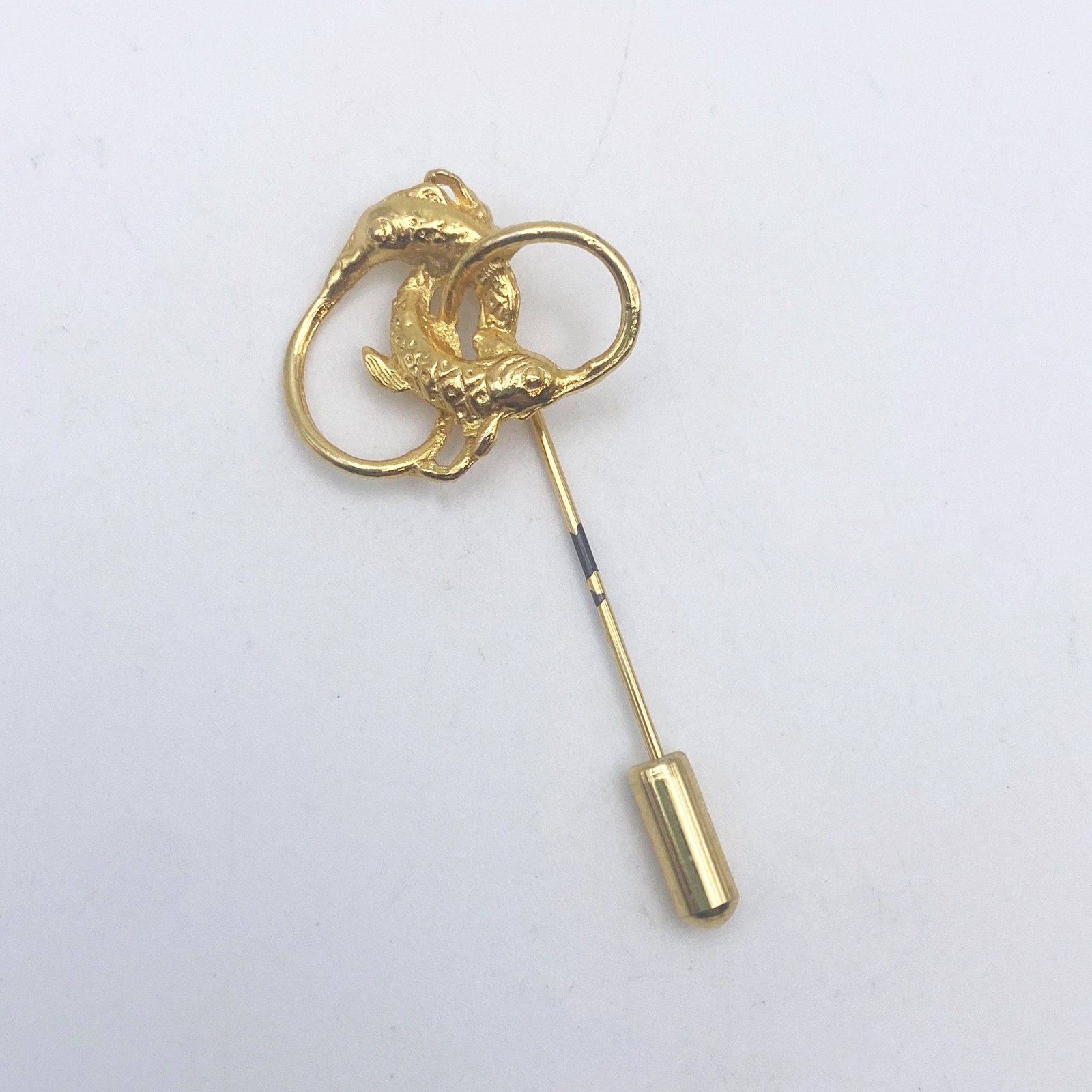 Lot of 3 Gold Tone Fish Lapel/Stick Pin Brooches – Gerry’s Swordfish + Fish