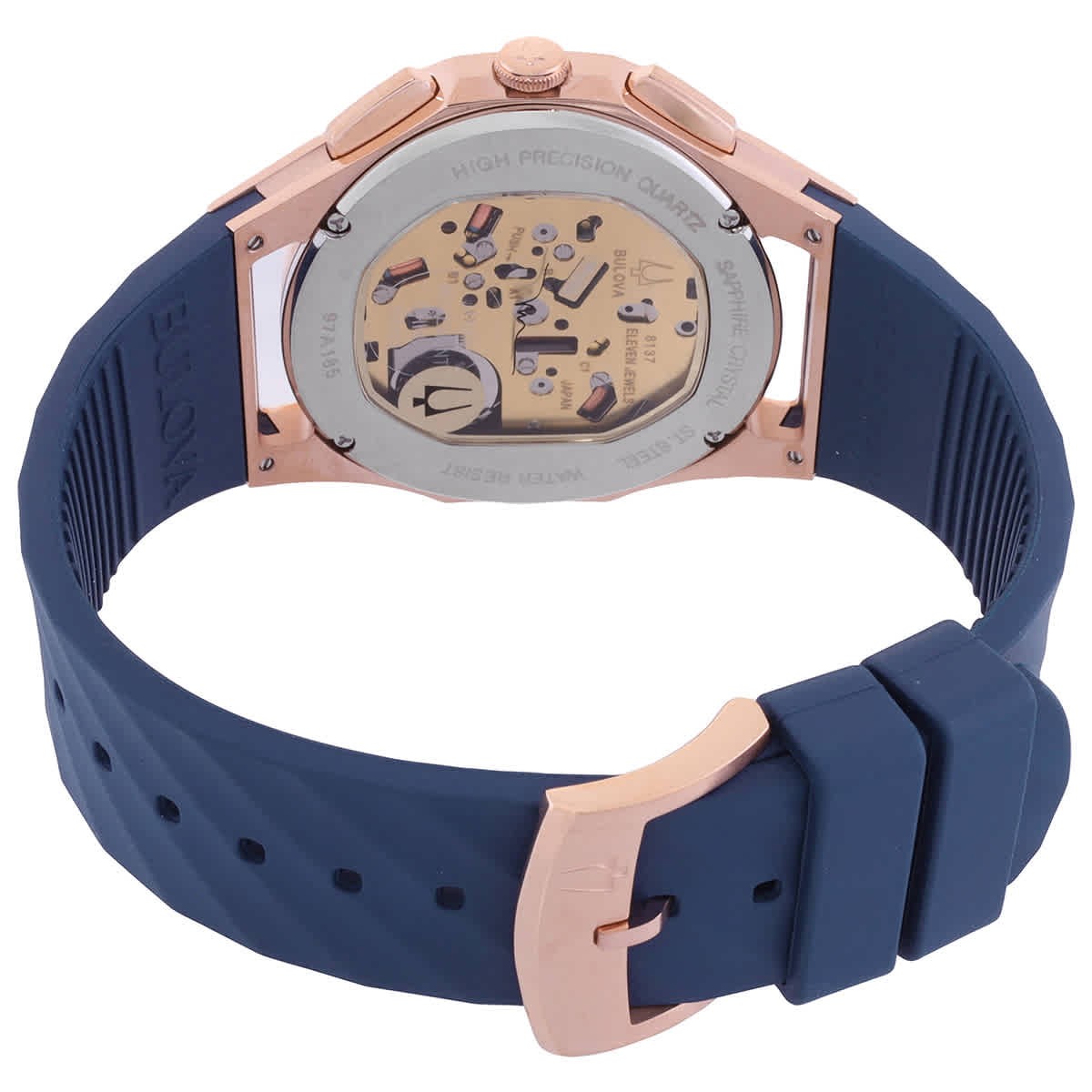 Bulova Marc Anthony CURV Chronograph Quartz Blue Dial Men’s Watch 97A185