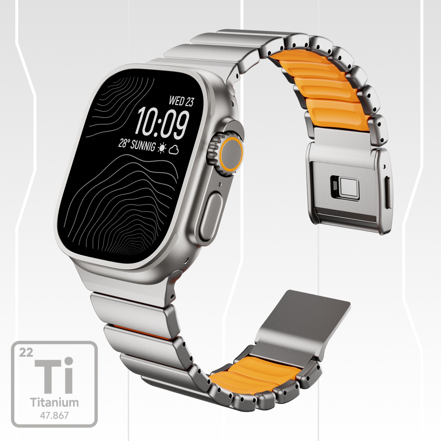 Magnetic Titanium Rubber Metal Band For Apple Watch Ultra3 49mm 11 10 9 8 7 6 SE