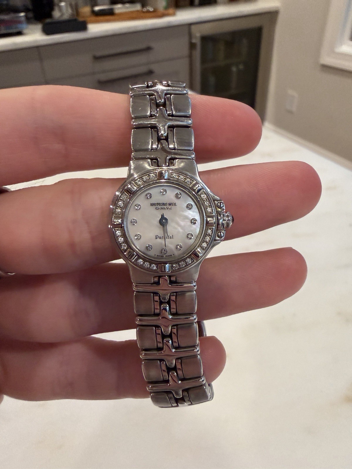 Raymond Weil Parsifal Ladies Diamond Watch MOP Dial Swiss Made Stainless Steel