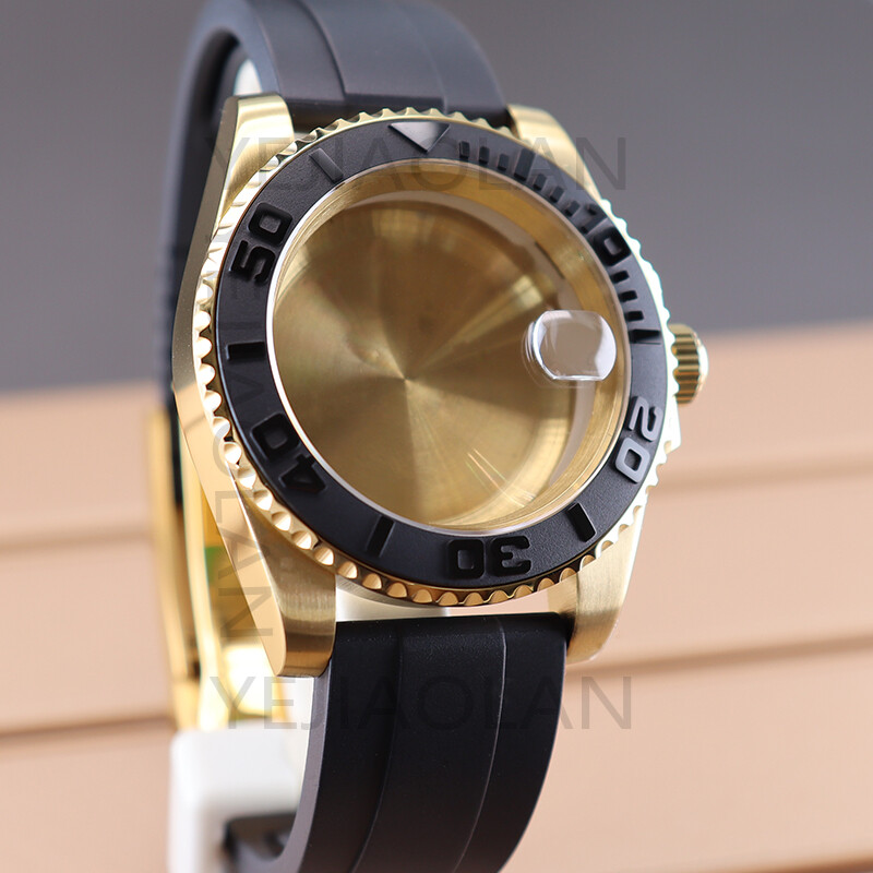 For Seiko Nh36 Stainless Steel 40mm Watch Cases nh35 Strap yacht Ceramic Bezel