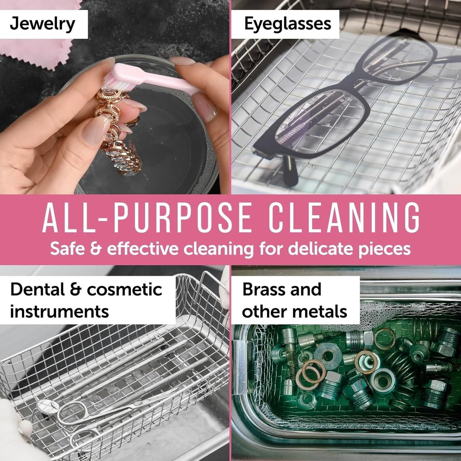 Ultimate 16 Fl Oz Ultrasonic Jewelry Cleaner – Revitalize Gold, Silver & Gems