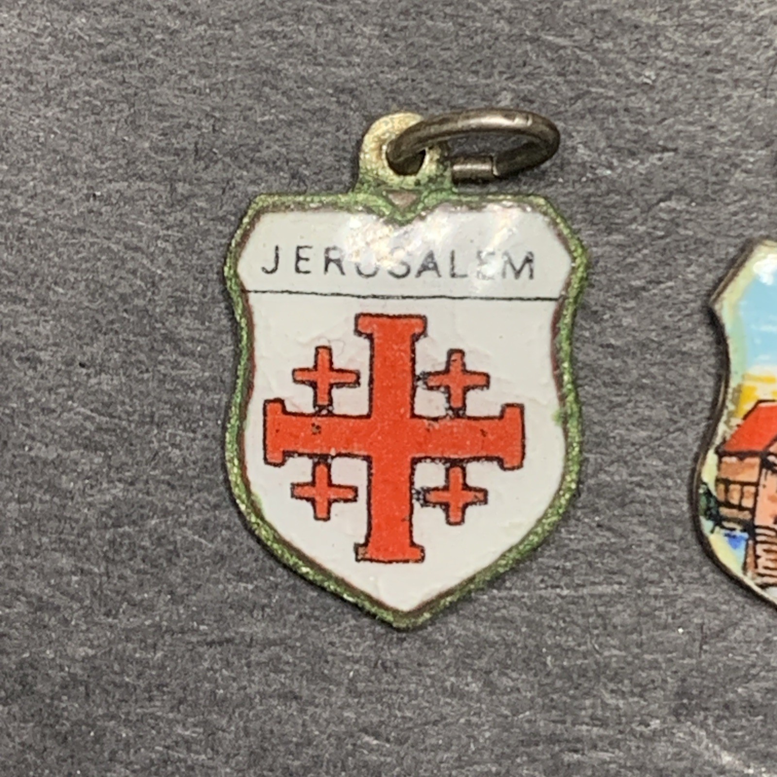 Sterling Silver 800 Lot Necklace Pendant U50 Charms Deutschland Jerusalem Luzern