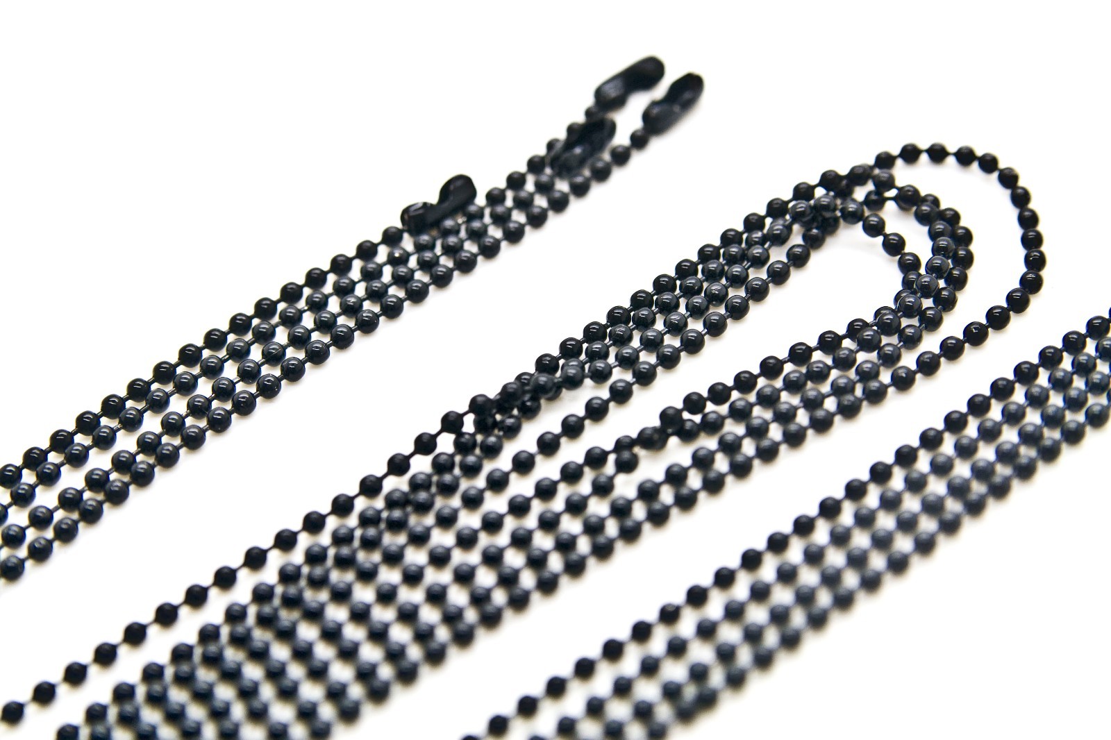 50 pc BLACK EPOXY 24″ BALL CHAIN NECKLACE 2.4MM BEADS #3 WITH FREE SHIP USA ONLY