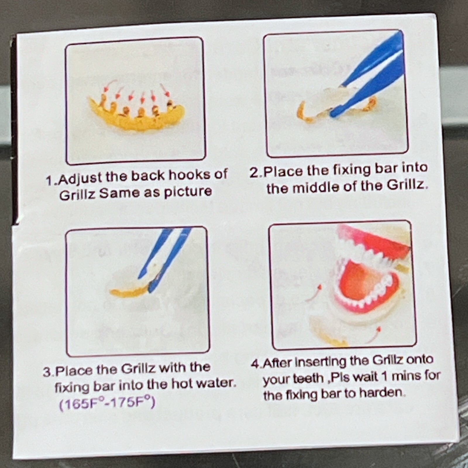 Real Solid 925 Sterling Silver White Enamel Grillz Rapper Grill Six Top Teeth
