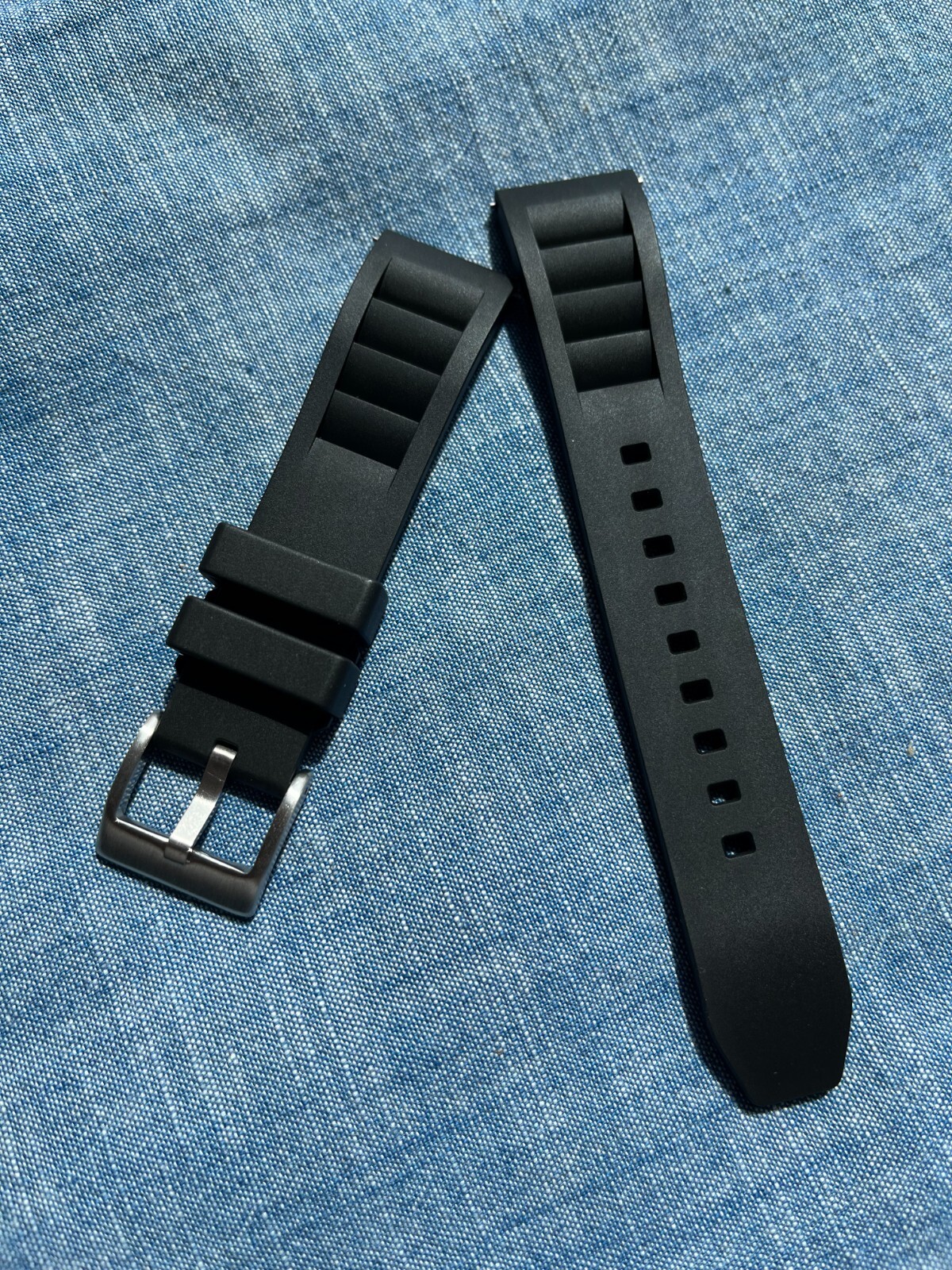 Wiscasset Watch – Premium FKM Vented / Fin Style Diver Strap (FREE SHIPPING)