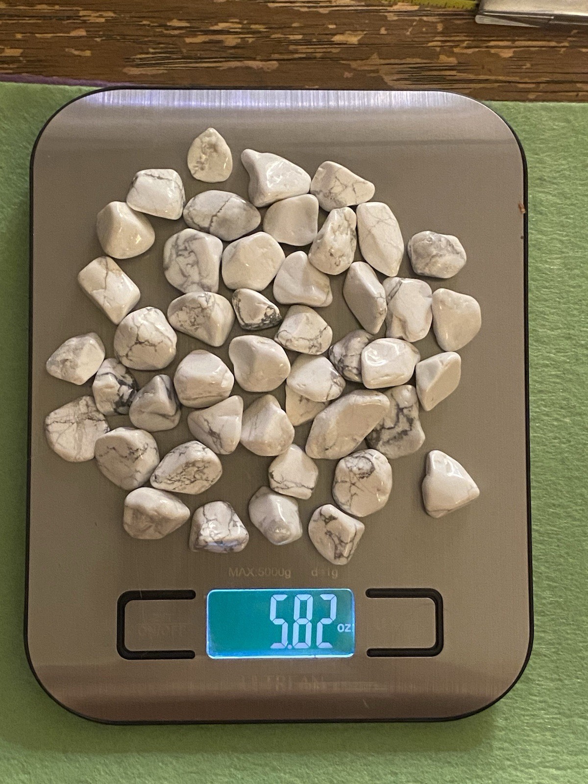 Howlite Stone Bundle 5.82 Oz/.36 Lb. Smooth Veiny Perfect For Jewelry