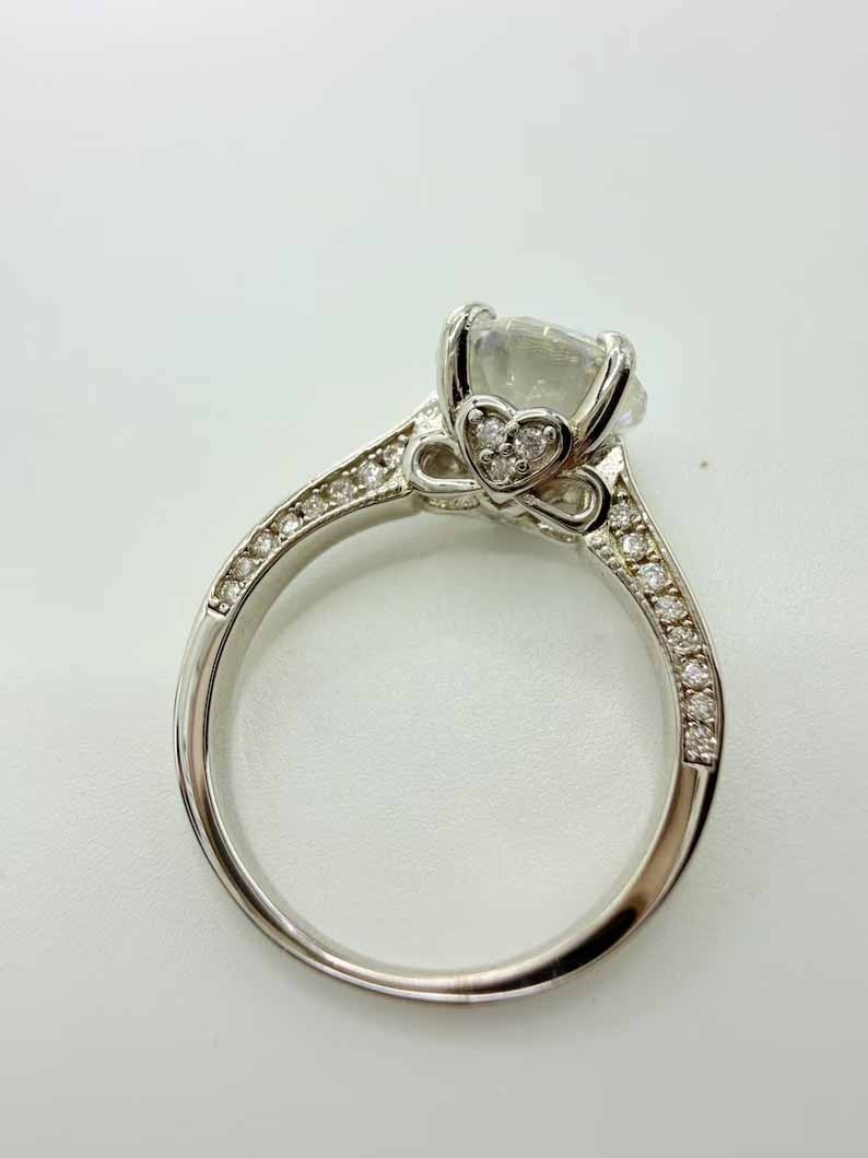 RARE 7.20 Ct Certified White Diamond Solitaire Ring, in 925 Sliver, Great Shine