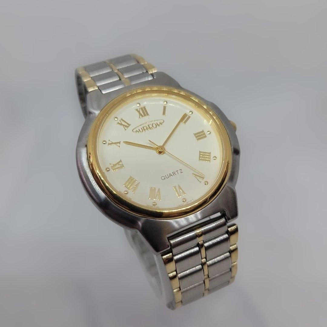 Aureole Quartz Silver Dial Men Wristwatch