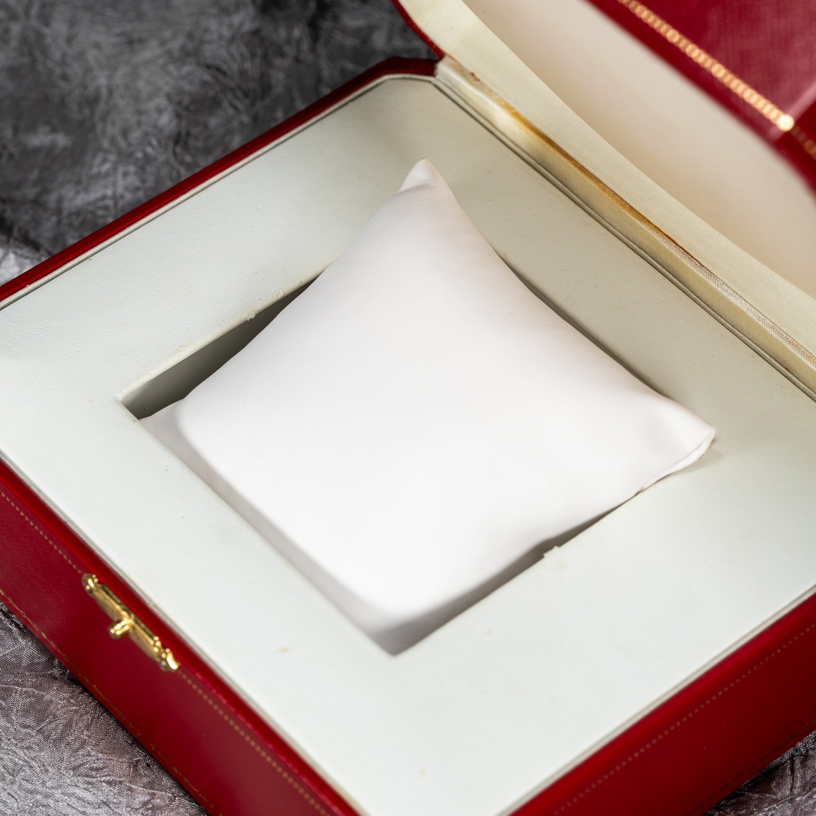 Cartier Watch Box Pillow Replacement White PU Leather Fits Red Box
