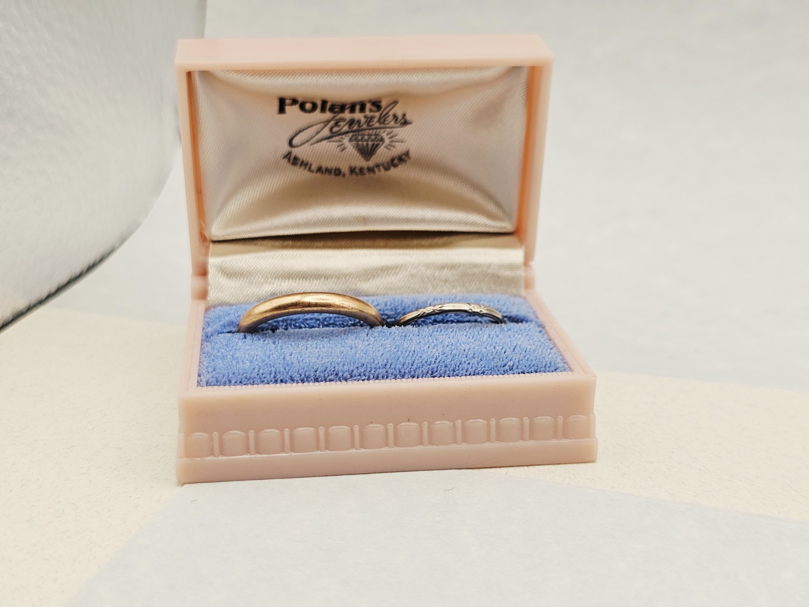 Vintg Artcarved 14KT GOLD WEDDING RING Set SIZE 10 & 7 WHT Gld. OG Original