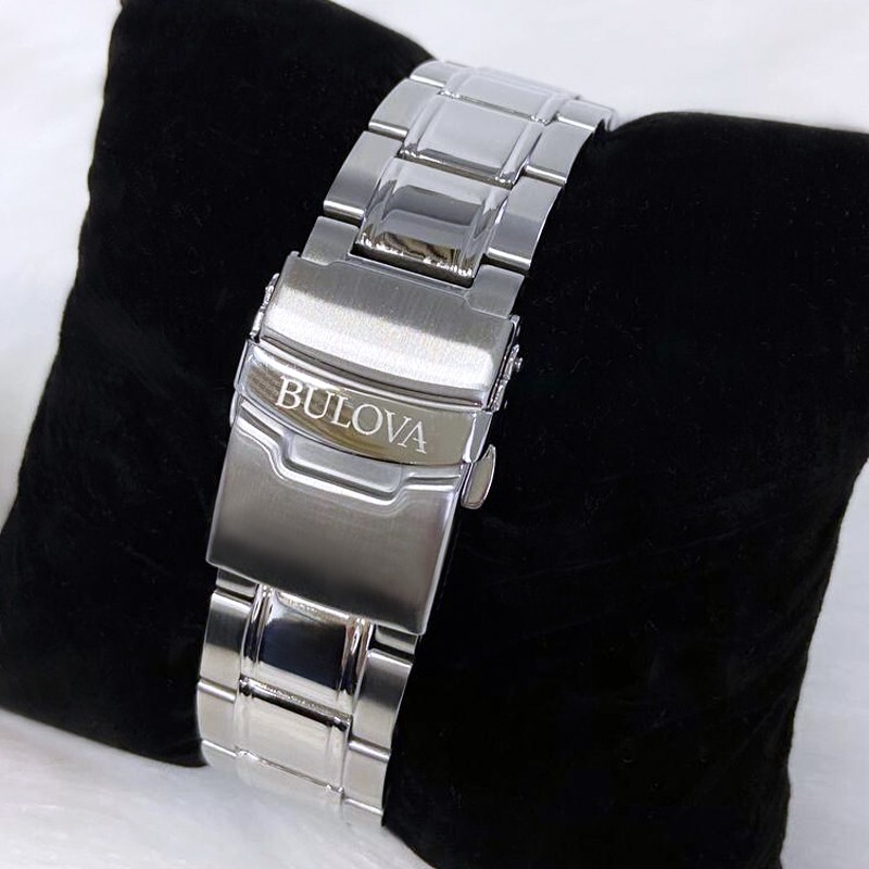 Men New Bulova Classic Orange Marine Star Stainless Steel 96B395 Watch (100MM)
