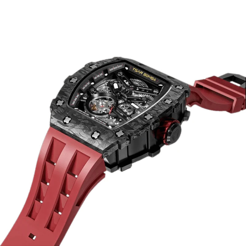 Tsar Bomba Elemental-Carbon Fiber Automatic Passion Red Watch – TB8208CF-39
