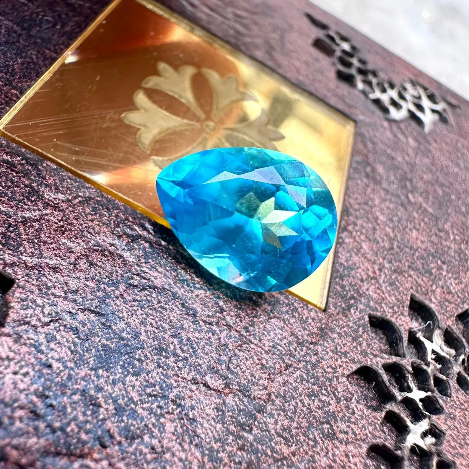 9.54 Ct Natural Certified Neon Blue Paraiba Tourmaline Pear Cut Loose Gemstone
