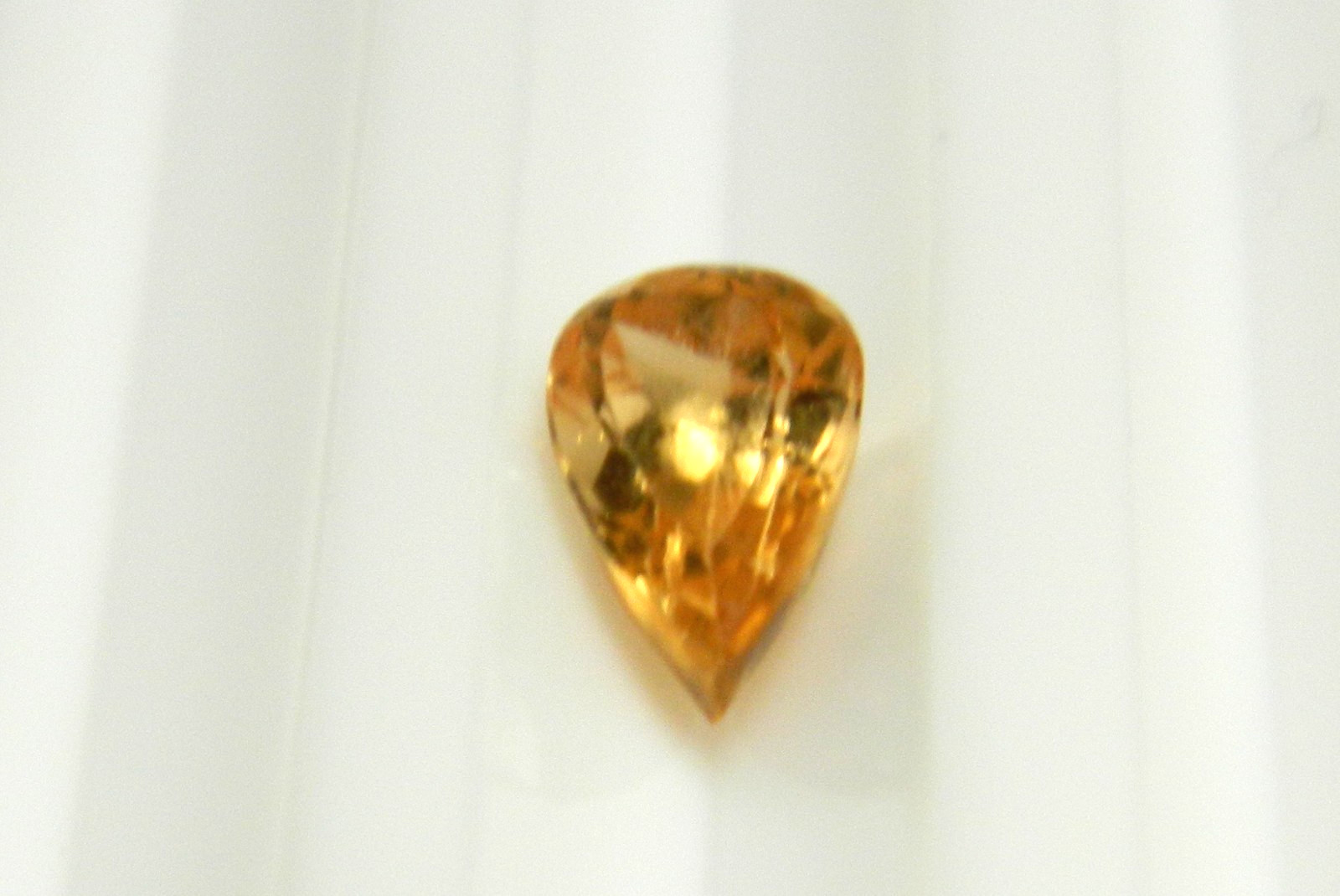 Imperial Topaz 0.94 Ct Clarity IF Pear Cut Natural Golden Brazil I199